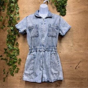 KanCan Denim Blue Romper size Large